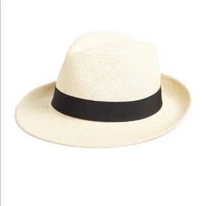 Nordstrom Halogen Panama straw fedora hat blogger